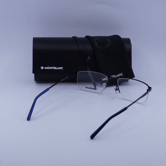 Montblanc MB0107O 001 Rectangle Eyeglasses – Black 56mm - Picture 9 of 9